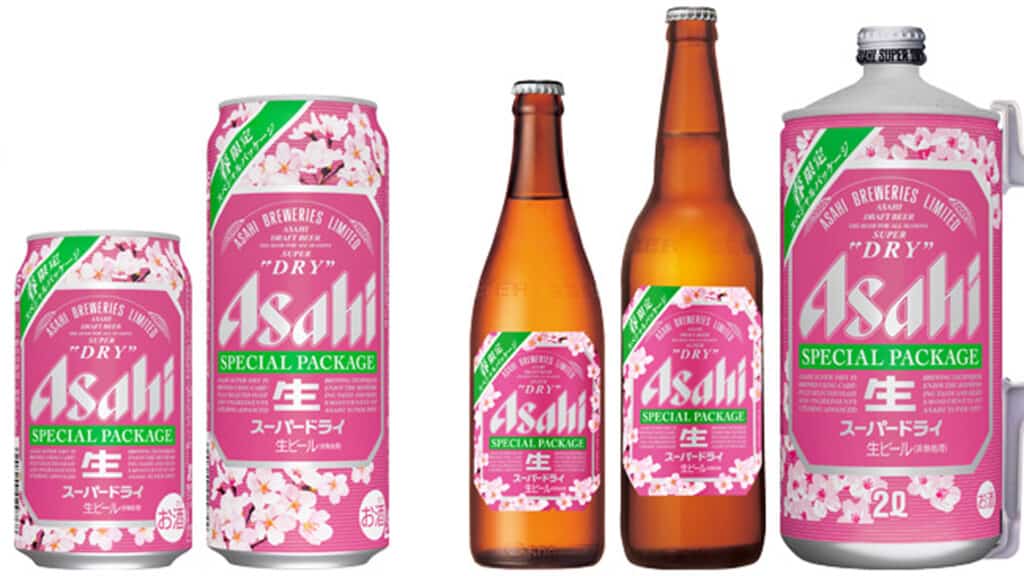 Asahi sakura cherry blossom edition beer