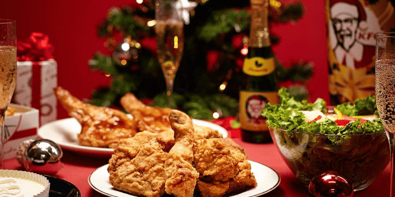 Eating KFC for christmas