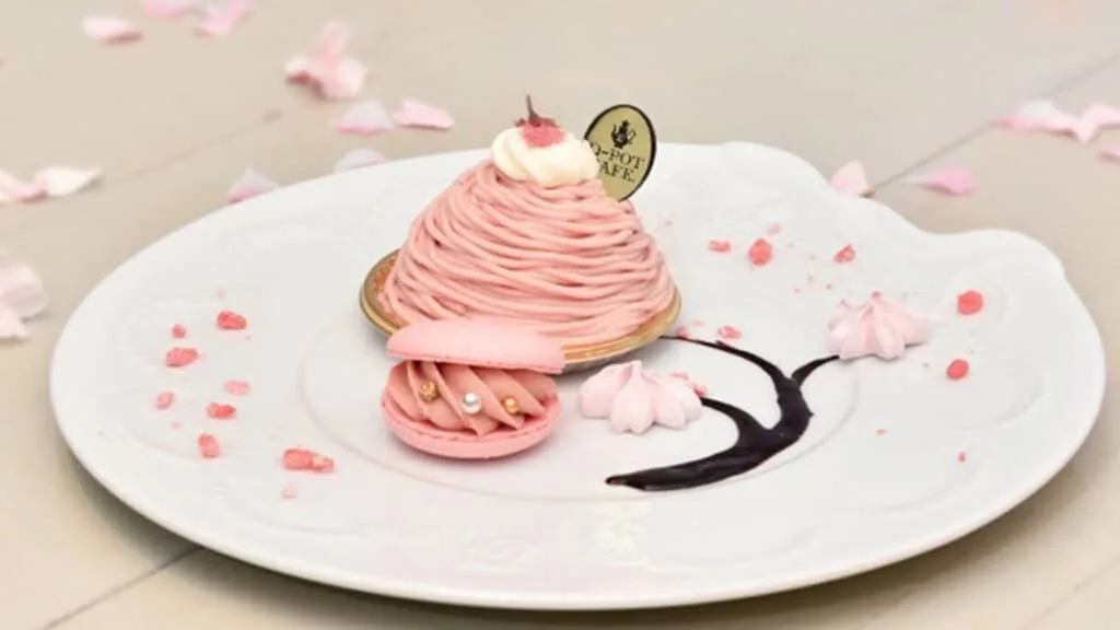 Spring has Sprung, how to enjoy Spring in Tokyo, 2020 Q-pot CAFE, Pink Cherry Mont Blanc Plate Cherry blossom sakura edition