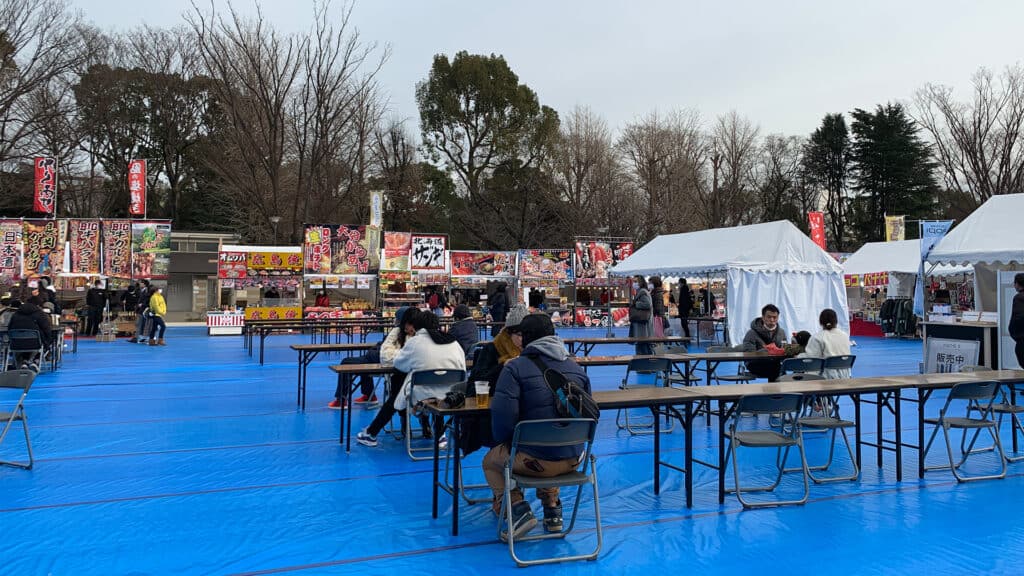 Ueno Park day drinking during event and festival