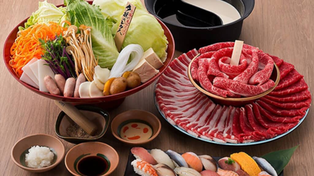 The best places and everything about all-you-can-eat, Tabehoudai in Japan shabu shabu meat and vegetables