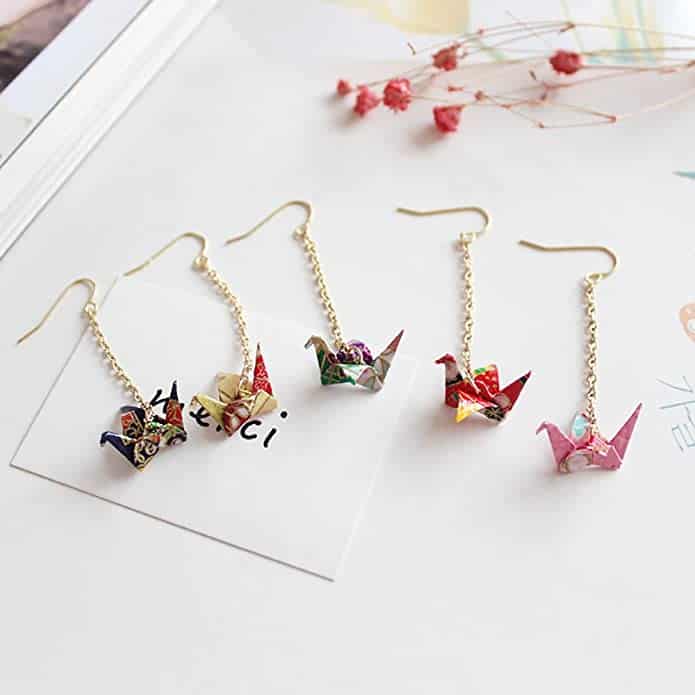 Japanese origami earrings gift idea