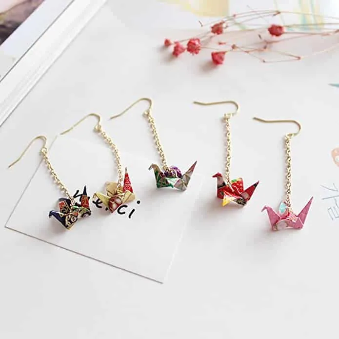Japanese origami earrings gift idea