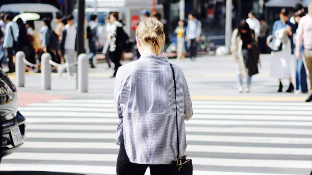 getting a job after teaching english crossing road in Japan