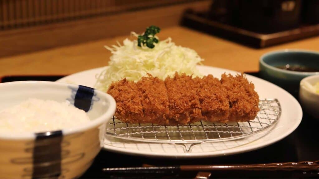 Tonkatsu set meal restaruant in Japan