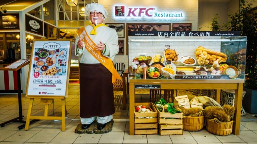 Fast food chains in Japan KFC