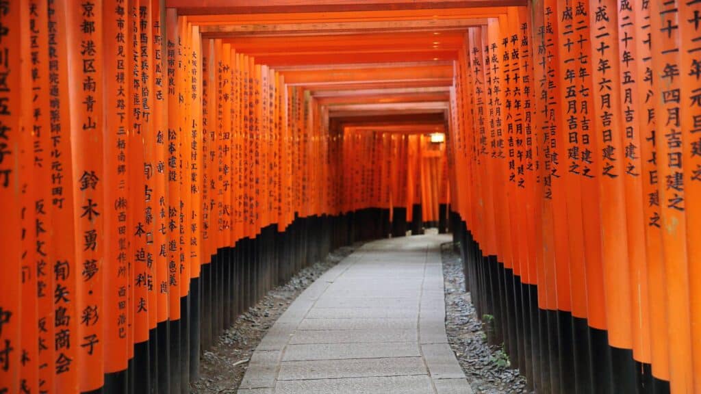 Kyoto Japan 1000 Torii Gates Shrine Fushimi Inari Taisha Shrine