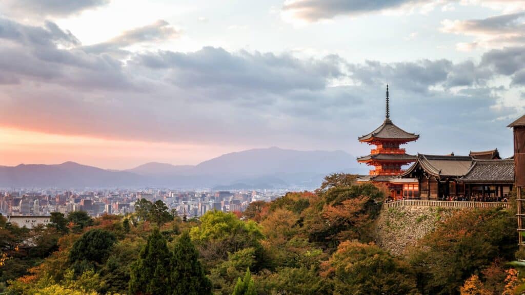 Kyoto Temple Pagoda Kiyomizu-dera