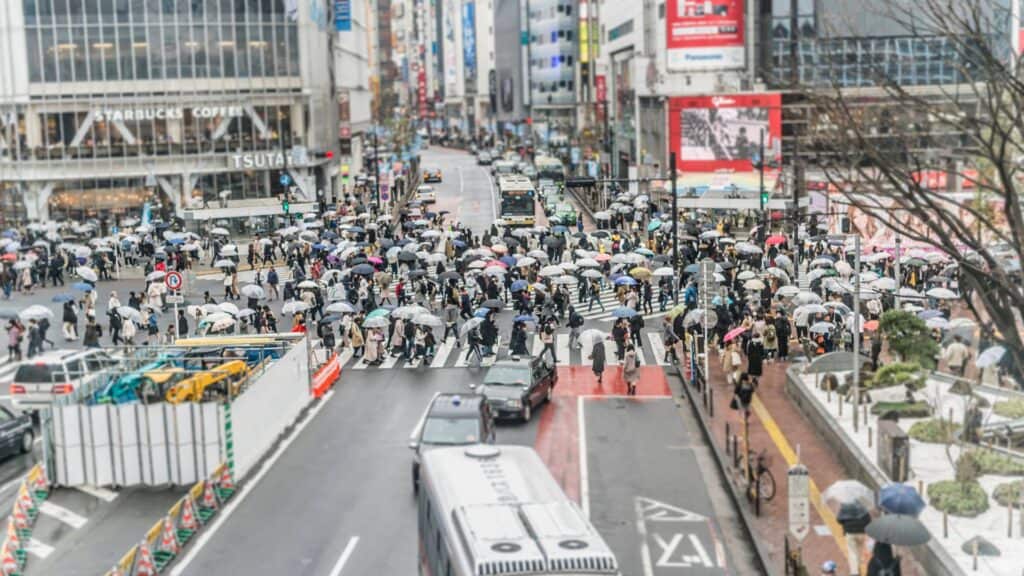 Shibuya City Ward Area Guide Shibuya Scramble Crossing