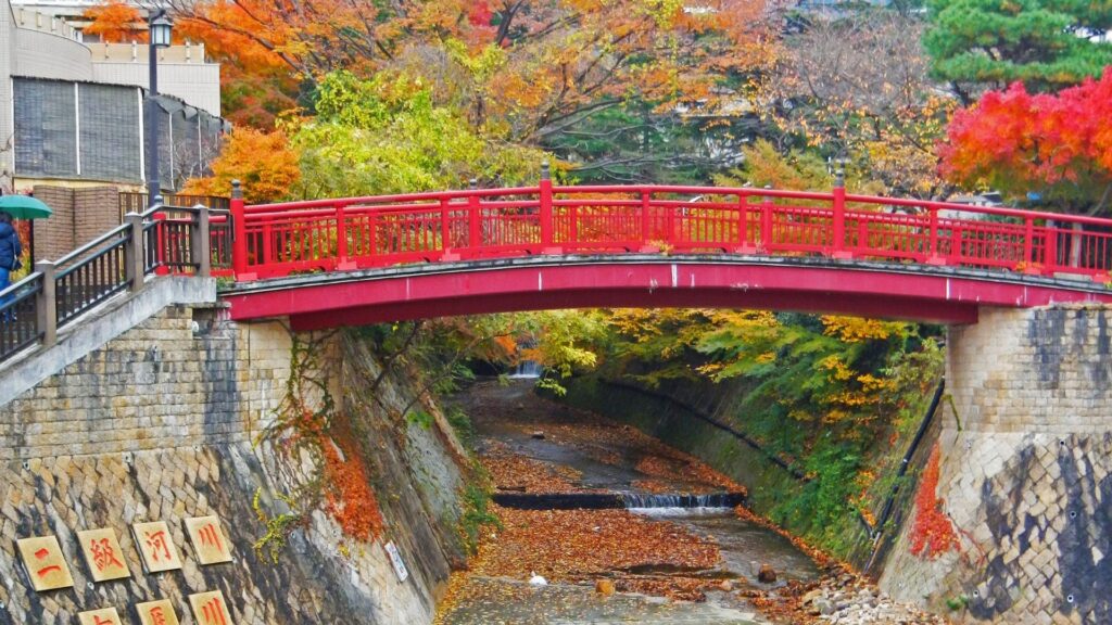 Autumn Leaves in Japan Arima Onsen