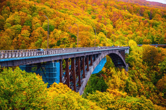 6 Stunning Yet Lesser-Known Fall Foliage Spots in Tohoku: Jogakura Bridge