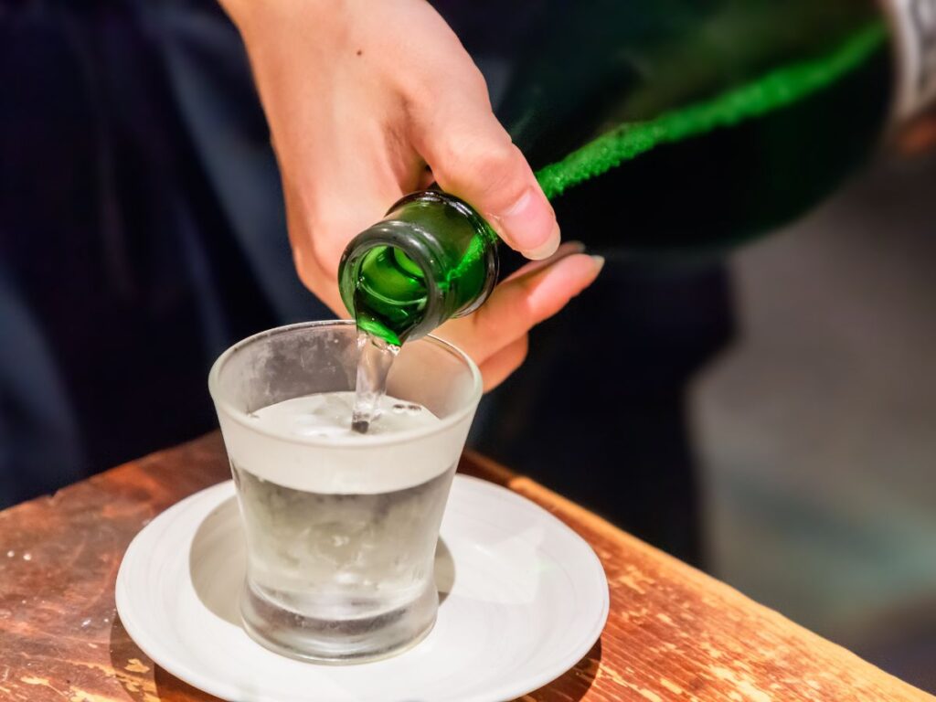 Japan rice wine sake