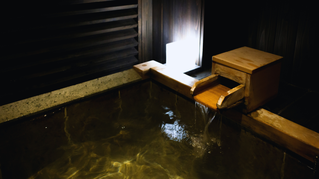 Photo of an onsen bath in Japan
