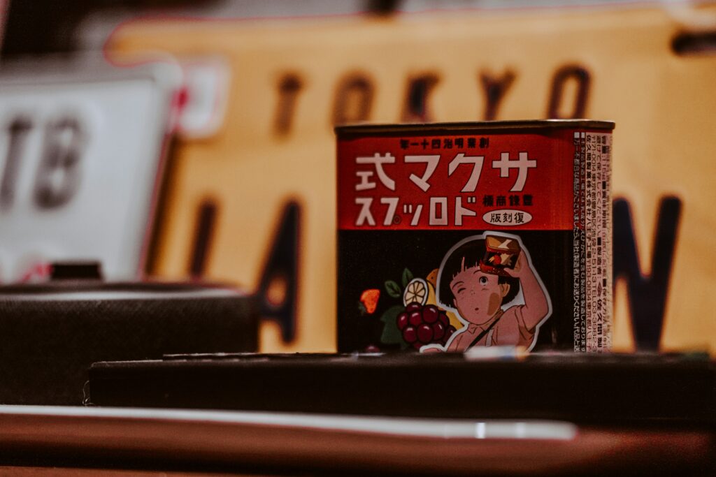 Photo of tinned candy in Japan