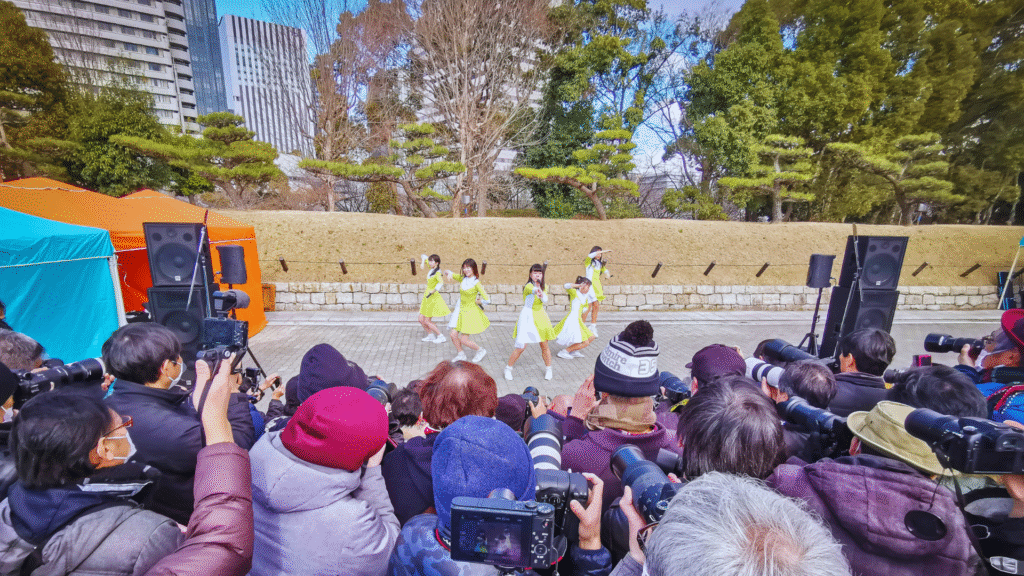 Flip Japan photo of an idol group performing pop culture in Japan