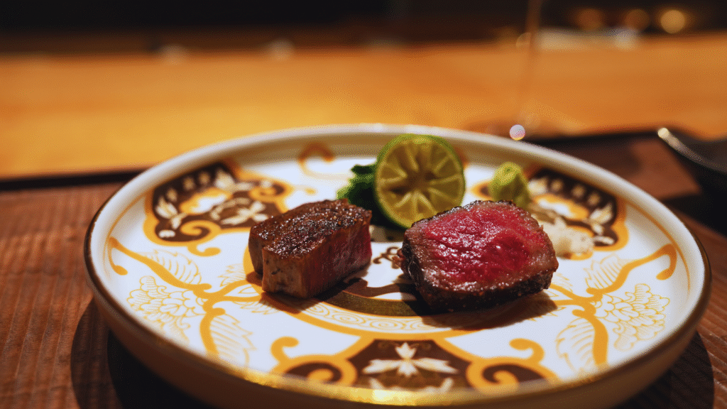 Flip Japan photo of a plate of wagyu beef