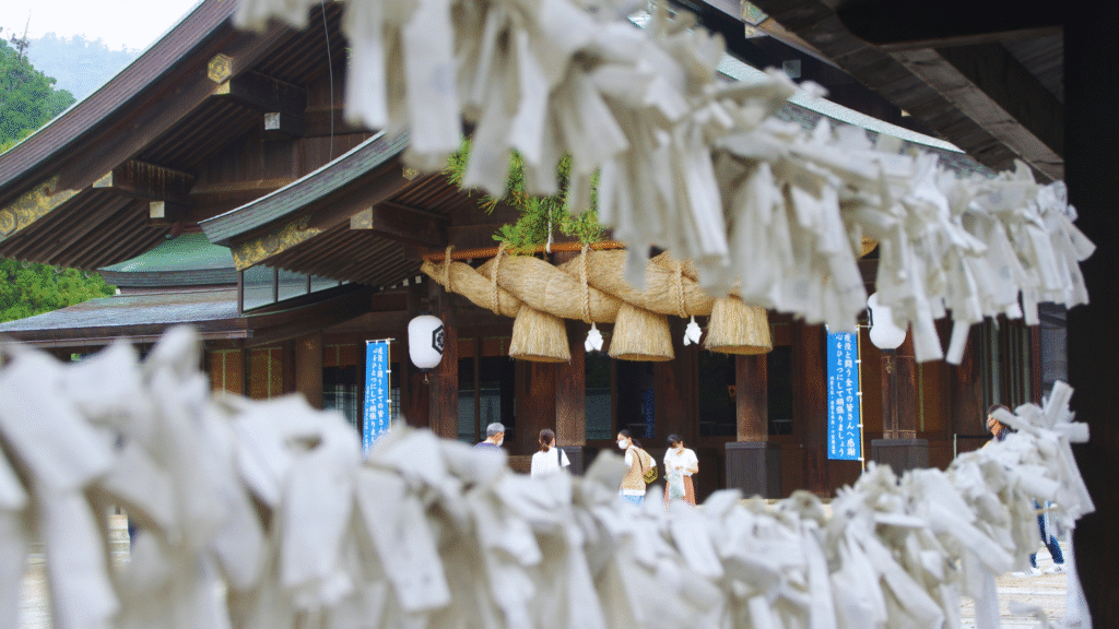 Photo of a shrine in Izumo, an ancient Japanese city