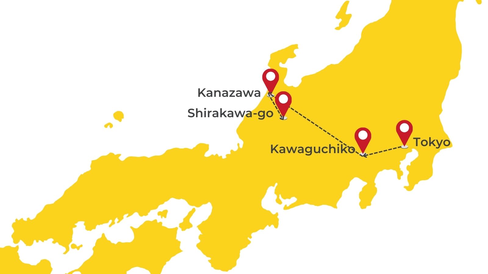 Japan Trip with Stephanie Map