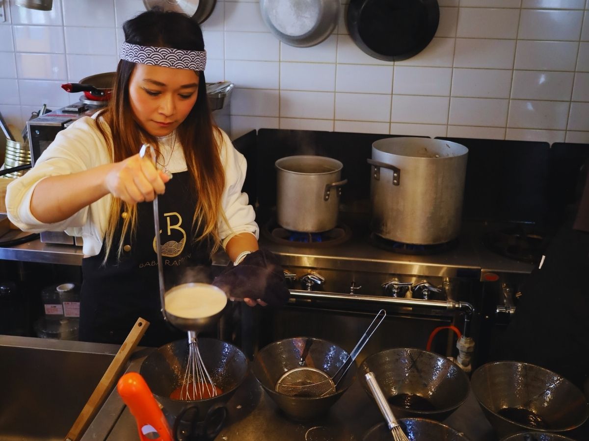 Ramen making experience (Photo property of Flip Japan)