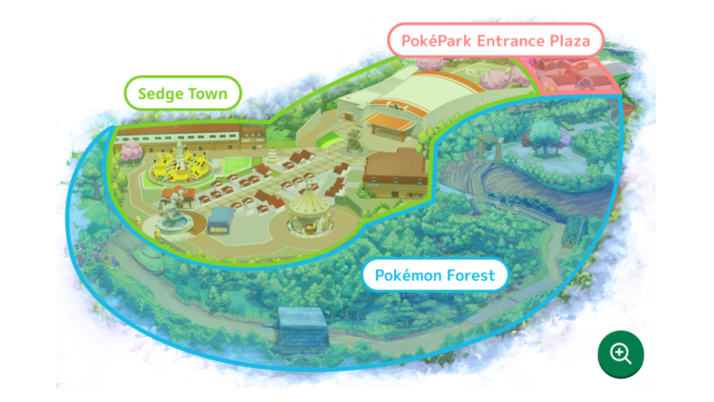 The PokéPark Kanto map