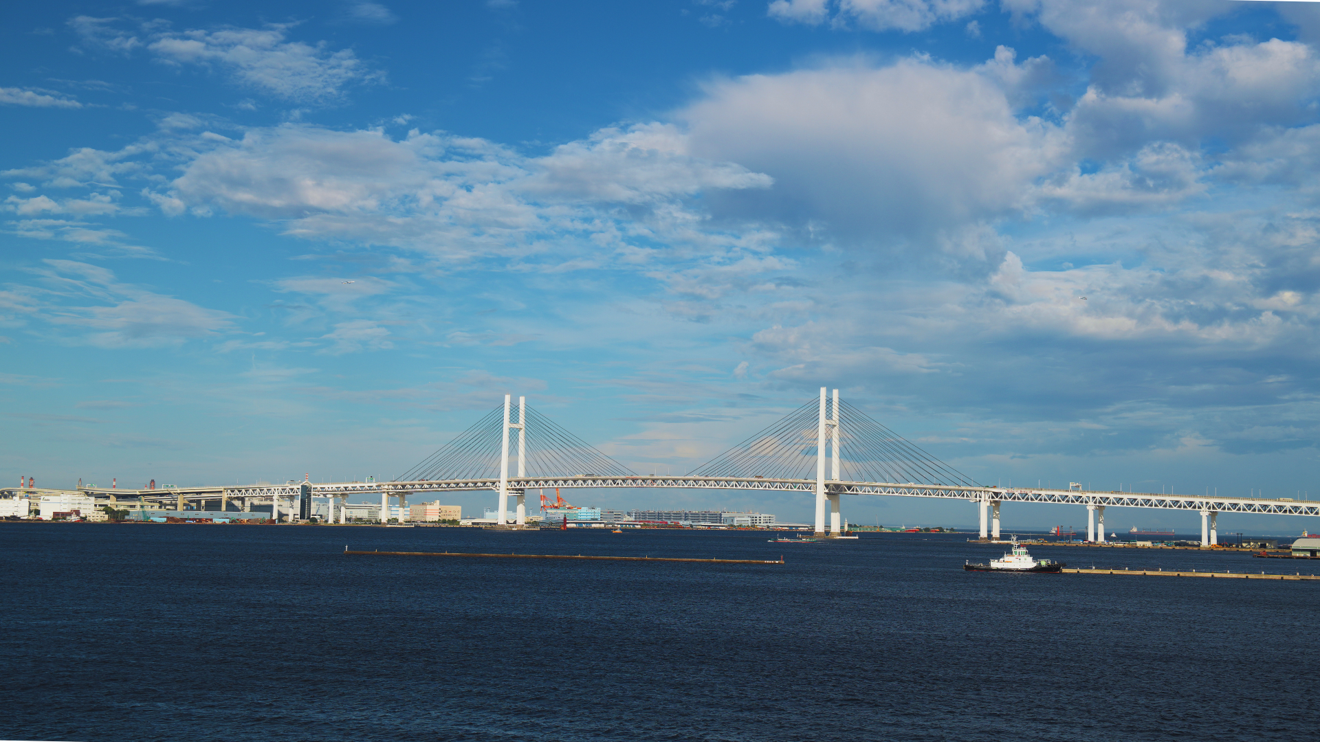 Flip Japan photo of Yokohama bridge and water