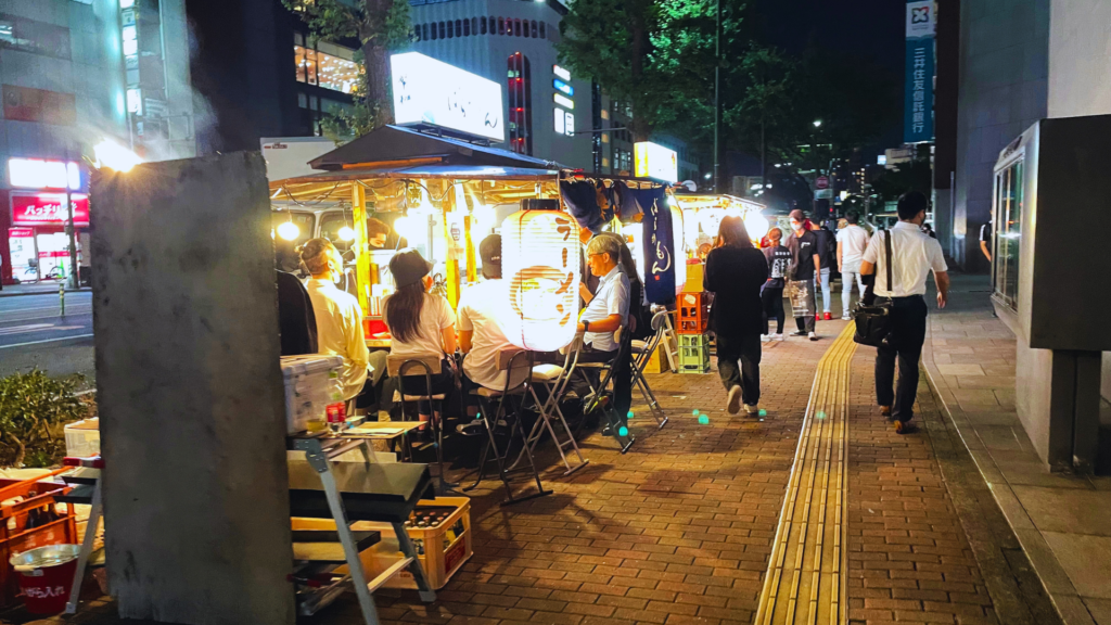 Flip Japan photo of the Yatai food stalls in Fukuoka