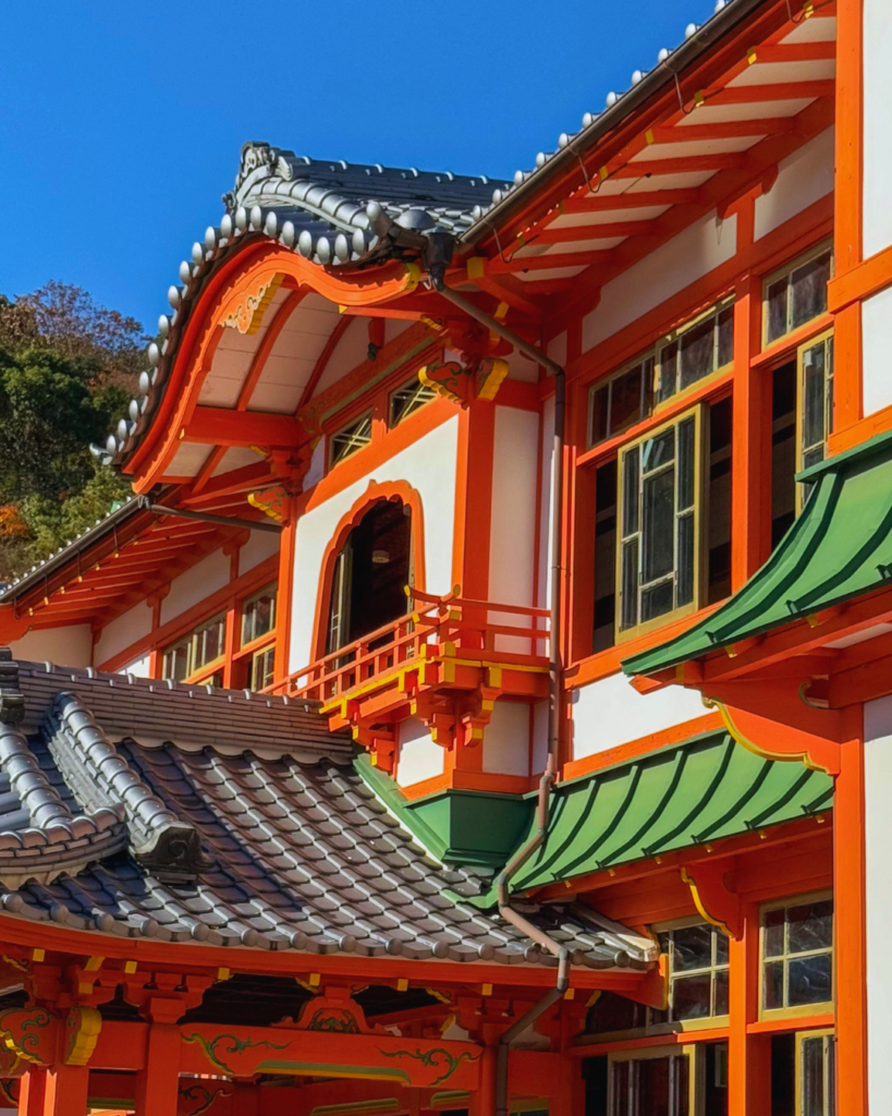 Photo of a famous bath house in Takeo Onsen